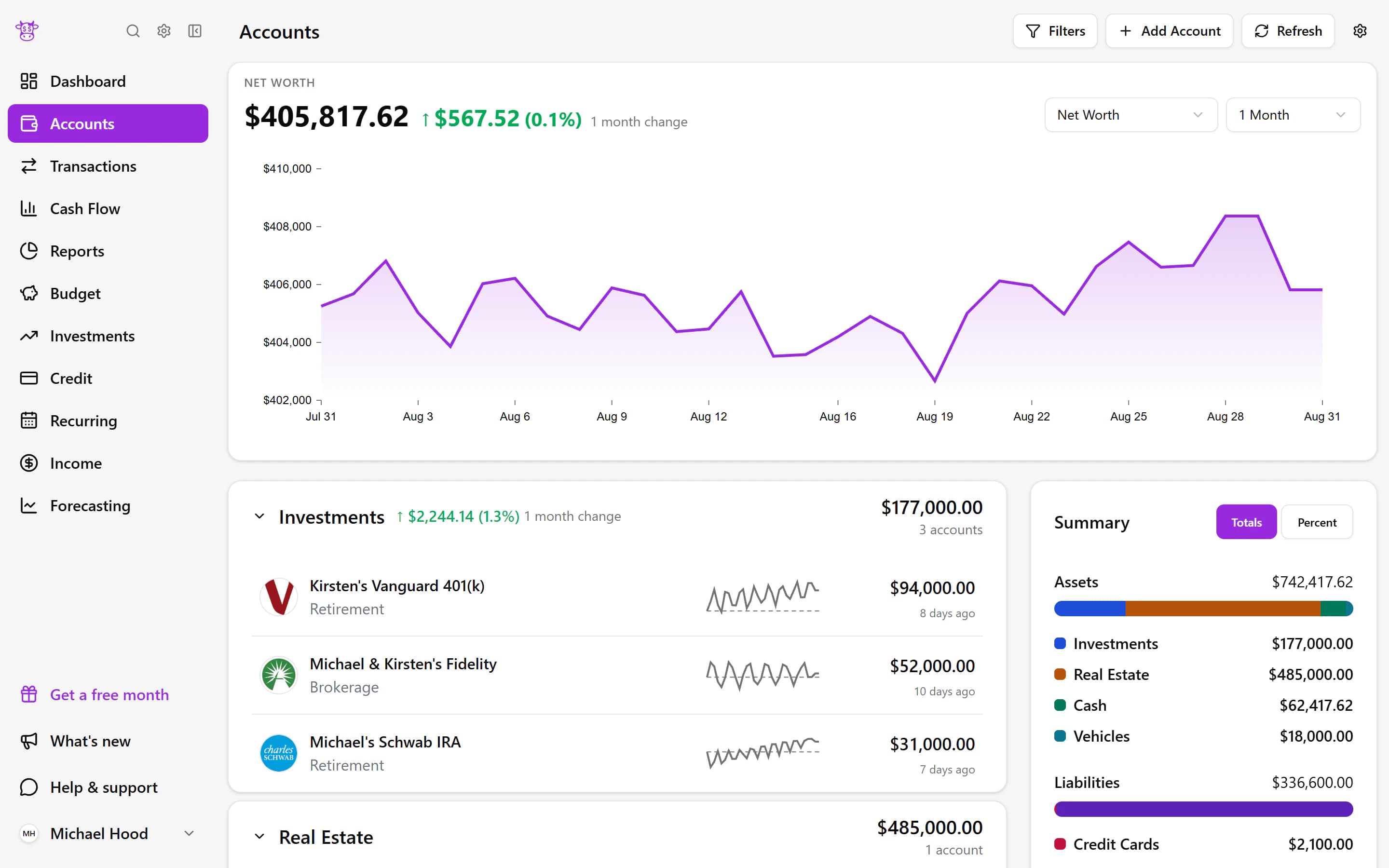 All your accounts, in one place